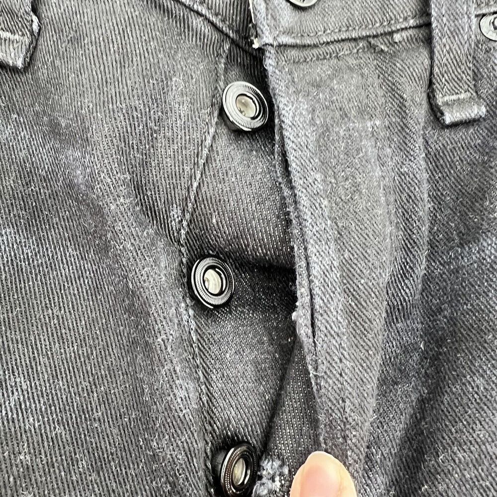 Rag & Bone Maya High Rise Ankle Slim Worn Black Button Fly Jeans Size 27 - Picture 2 of 6